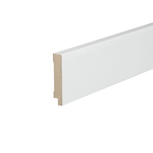 Sockelleiste Topline ohne Clipfräsung 2.500 x 16 x 100 mm Weiß-Grundiert