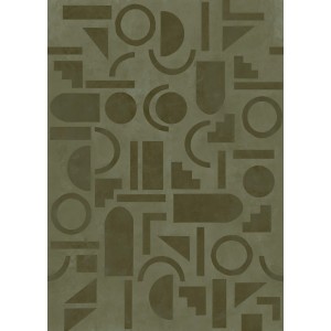 LOOKS Fototapete Geo Grün mit geometrischen Formen, 2,7x2m.