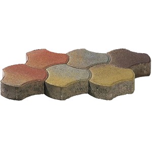 Pflastersteine „Herbstlaub“: Sechs Steine in verschiedenen Herbstfarben, robust und langlebig.