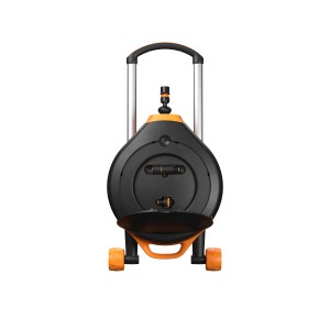 Fiskars Schlauchwagen Waterwheel X-Series mit Rädern, schwarz-orange.