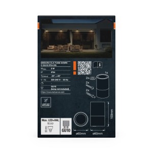 Osram Außenwandleuchte ENDURA Cla Tube Dunkelgrau