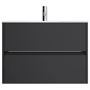 Posseik Badmöbel Limes und Waschtisch 2 Greifraum Auszüge 80 cm Grafit