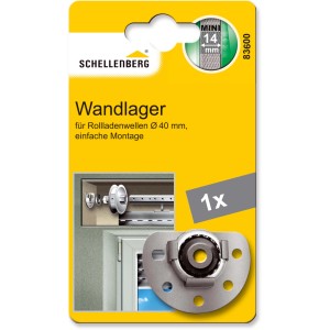 Schellenberg Wandlager mit Kugellager Mini für Rollladen, 40mm Achtkantwelle.