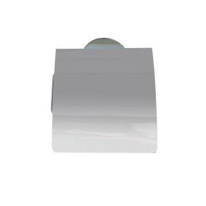 Wenko Turbo-Loc Toilettenpapierhalter aus Edelstahl mit Abdeckung.
