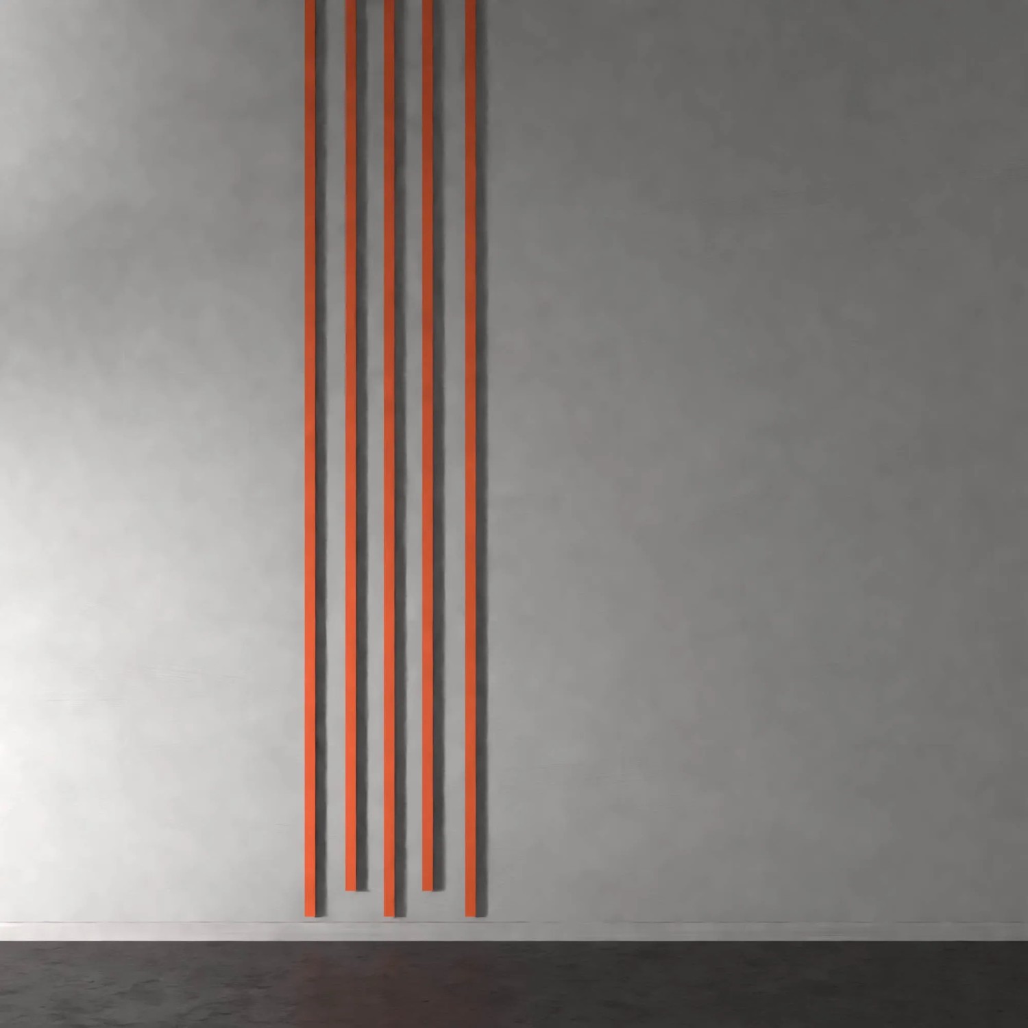 Denpanels Sticks Linoleum Orange Blast, 4er Set, selbstklebend, zur Wandmontage.