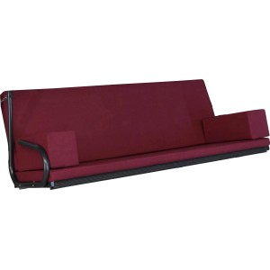 Angerer Hollywoodschaukel Auflage Tolar Rot, Sitzkissen mit Seitenpolster für 180 cm breite Schaukeln.