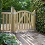 Druckimprägniertes Nadelholz Gartentor Ligno, 100x88 cm, mit Beschlägen.