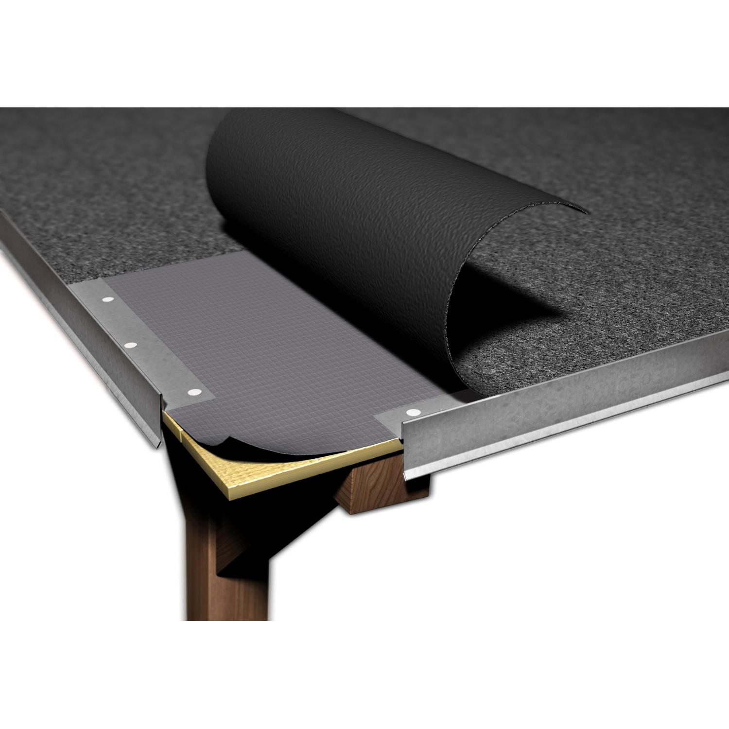 Alu Ortblech ohne Wasserfalz, Natur, 250x1000mm, zur Dachrand-Befestigung.