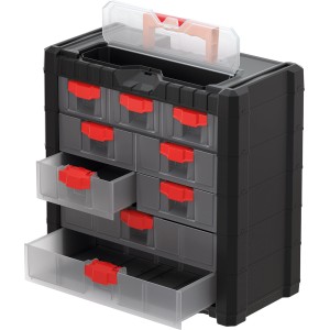 Kistenberg Werkzeug-Organizer Multicase Cargo mit Schubladen, 400x200x390 mm, für Werkstatt & Hobbyraum.