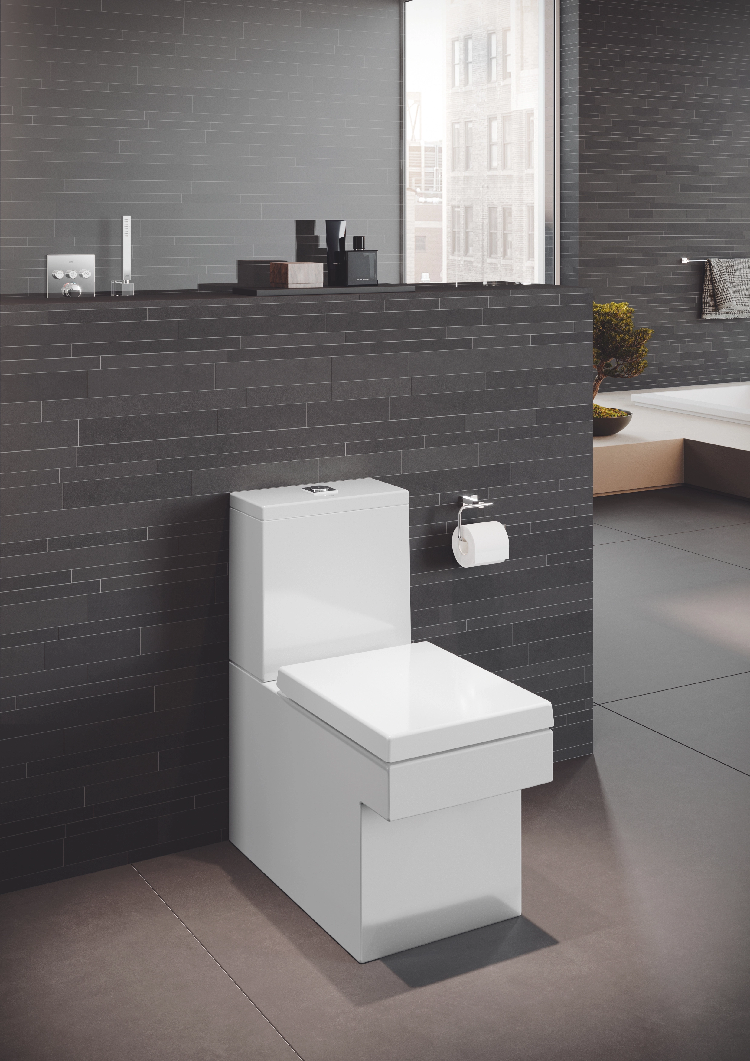 Grohe Stand-WC-Kombination Cube Abgang bei PureGuard Keramik spülrandlos kaufen OBI universell