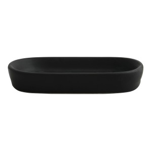 MSV Seifenschale Maonie, mattschwarz, Keramik, ovale Form. Elegante Bad-Accessoires für Ihr Badezimmer.