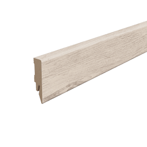 Egger Sockelleiste L632 Kubisch für Fußboden Girona 6 cm Kastanie Weiß