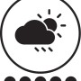 Symbol für die Wetterbeständigkeit der Tesa Abdeckfolie Outdoor.