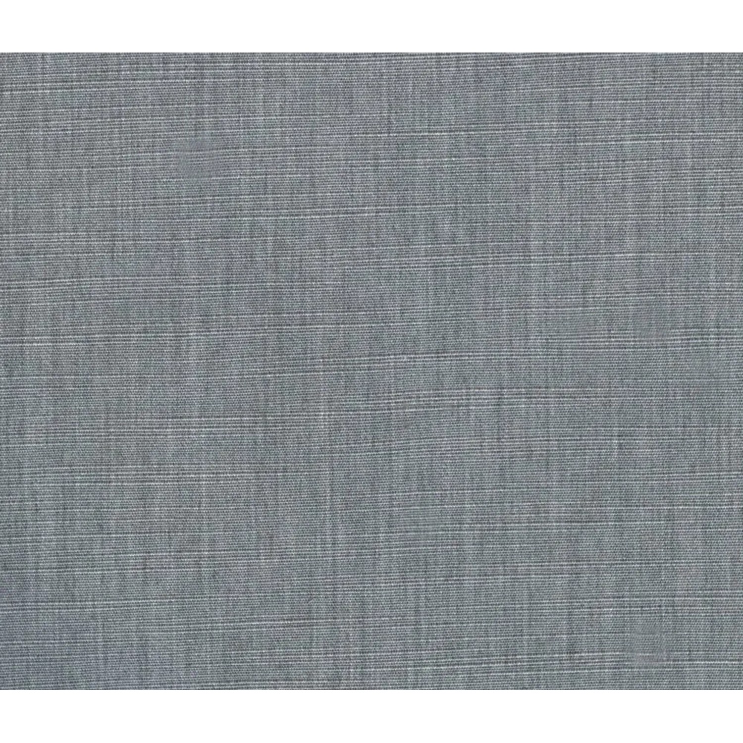 Detailaufnahme des hellgrauen Markisenstoffs der Wismar Gelenkarmmarkise.