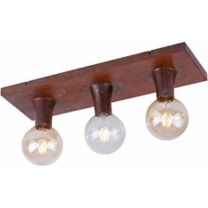 Just Light Deckenleuchte Turn me Rost, 3-flammig, mit E27 Fassung. Rustikale Optik.