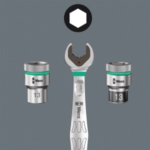 Wera Joker Maulschlüssel 17 mm, ideal für enge Räume. Schlüssel mit Farbkennzeichnung.