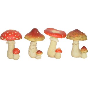 Dekorative Pilze (22 cm) für den Garten, aus Polyresin, naturgetreue Nachbildung.