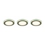 3er Set Trio LED Einbauleuchten Argus, chromfarben, dimmbar mit Farbwechsler.