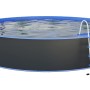 Grauer Steinbach Stahlwandpool Nuovo, Ø 450 cm, mit Leiter. Ideal für Badespaß im Garten.