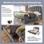 okwish Polsterbett 140x200cm mit Samtbezug Schubladen Jugendbett Grau ohne Matratze_8