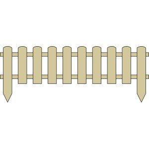 Mini Steckzaun, druckimprägniert, 30/45x120cm, ideal zur Beet- und Garteneinfassung.