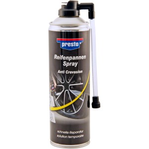 Presto Reifenpannenspray 500ml zur schnellen Reparatur von Reifen ohne Demontage.