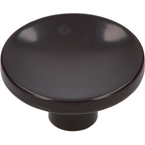 Siro Möbelknopf 0192, schwarz-braun, Ø 40 mm, aus Kunststoff.