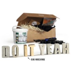 CREATE! by OBI DIY Betonbuchstaben & -zahlen Set mit Gießform, Beton, Werkzeug und Anleitung.