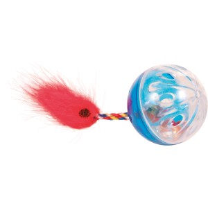 Jollypaw Rasselball mit Spielschwanz, Katzenspielzeug, 2er-Set.