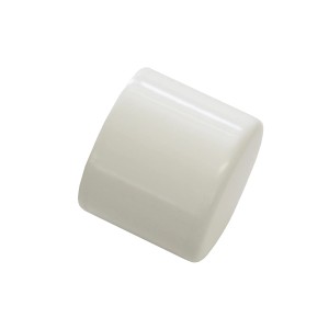 Gardinia Endstück Chicago, Kappe für Ø 20 mm Stange, weiß, 2er-Pack.