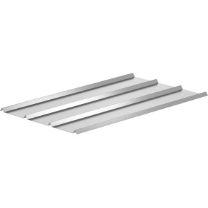 SDF Dach- und Fassadenplatte Alu-Natur, 585x1180 mm, zur Verkleidung von Gartenhäusern.