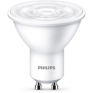 Philips LED GU10 Leuchtmittel, 4,7W, Warmweiß, 380lm. Energiesparende LED Lampe für Wohnräume.