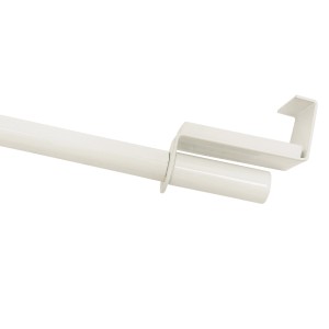 Gardinia Spannvitrage, Ø 7/9 mm, weiß, ausziehbar von 60-90 cm, Detailansicht der Fensterbefestigung.
