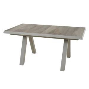 Siena Garden Gartentisch ausziehbar Keramik Seidengrau 90 cm x 160 cm
