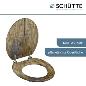 Schütte MDF WC-Sitz Solid Wood mit Holzoptik und pflegeleichter Oberfläche.