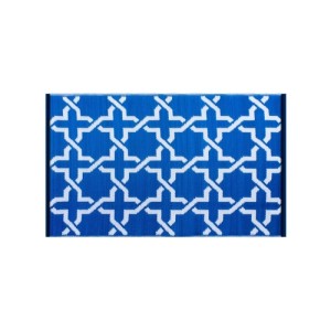Jet-Line Outdoor Teppich Modern Blau 90 x 150 cm Gartenteppich Balkonteppich