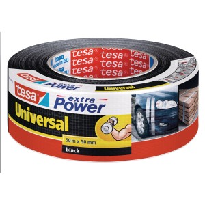 Tesa Extra Power Universal Klebeband 50 m x 50 mm Schwarz