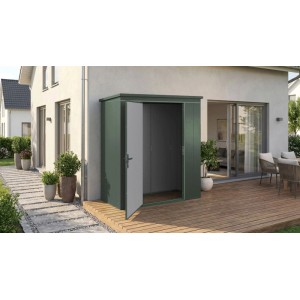 Weka Metall-Gerätehaus Gary 192 cm x 97,8 cm Grün