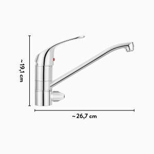 baliv Niederdruck Küchenarmatur KI-1184 N Chrom mit Geräteanschluss.
