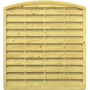 TraumGarten Sichtschutzzaun XL Rundbogen, Naturholz, 179x179/193 cm, FSC®-zertifiziert.