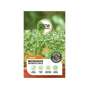 GROW by OBI Gartenkresse Einfache im Topf, grüne Microgreens. Kräutersamen für die Küche.