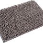 Grauer Lalee Badteppich Fluffy (40x60 cm) mit weichem Flor und rutschfester Rückseite.