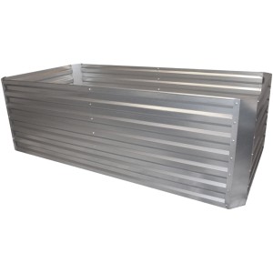 Gabiona Hochbeet aus verzinktem Blech, 184x60x90 cm, für Garten und Terrasse.