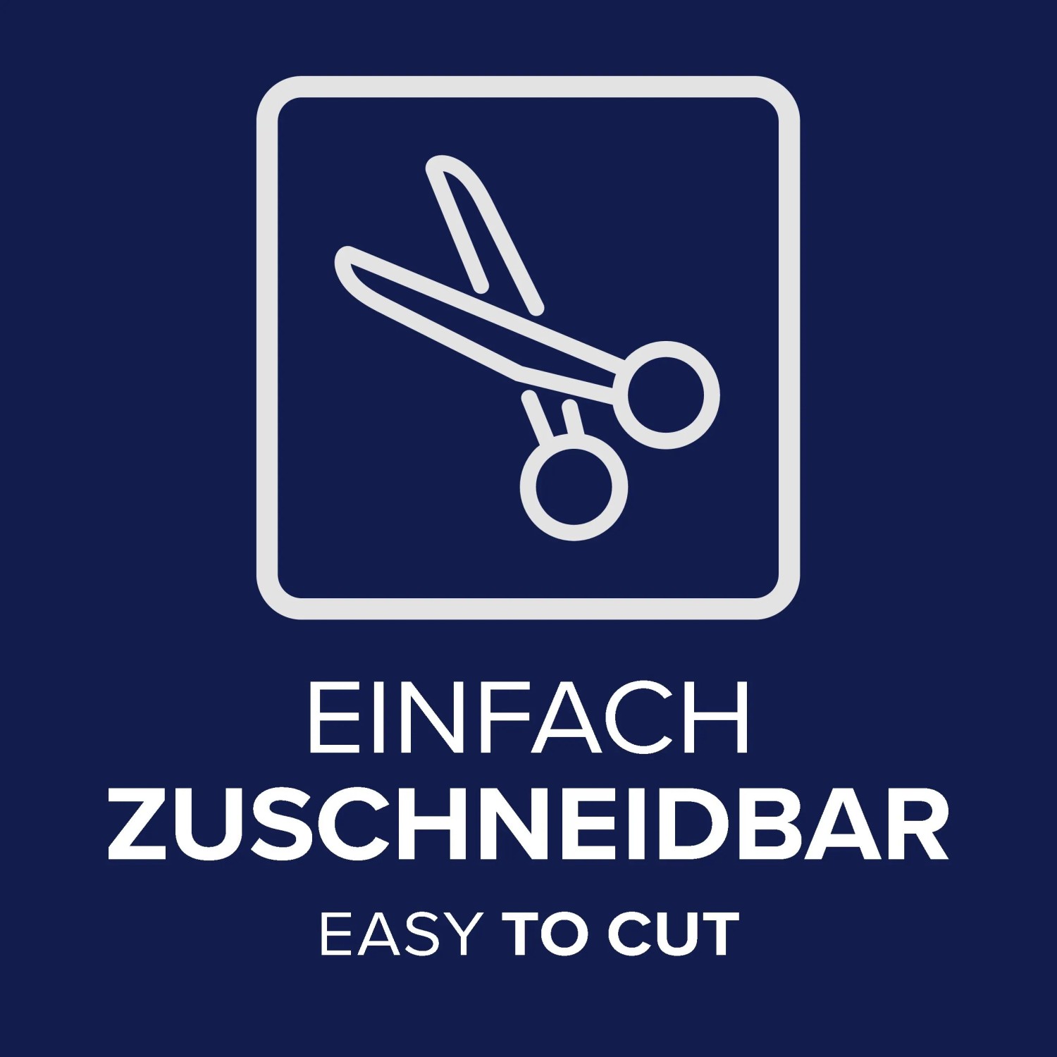 Symbol: Zuschneidbares tesa Insect Stop Fliegengitter für Fenster, einfache Anpassung.