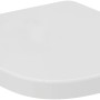 Weißer Ideal Standard WC-Sitz i.life S Wrapover aus Duroplast mit Edelstahlscharnieren.