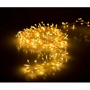 Silberdraht-Lichterkette 100 LEDs Warmweiß