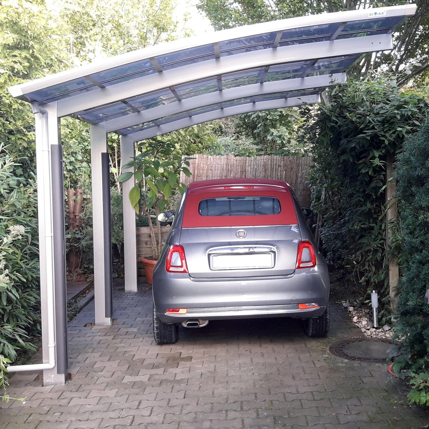 Ximax Alu Carport Portoforte Typ 110 Edelstahl-Look XL 301x495cm Sonderfertigung_5