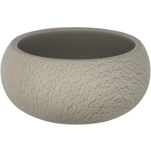 Wenko Universalablage Joy Taupe aus Zement, Ø 14cm, für Bad-Accessoires.