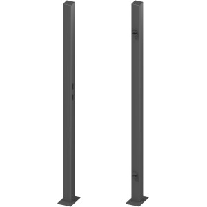 Torpfosten 2er-Set aufschraubbar für Einzeltore Anthrazit 195 cm