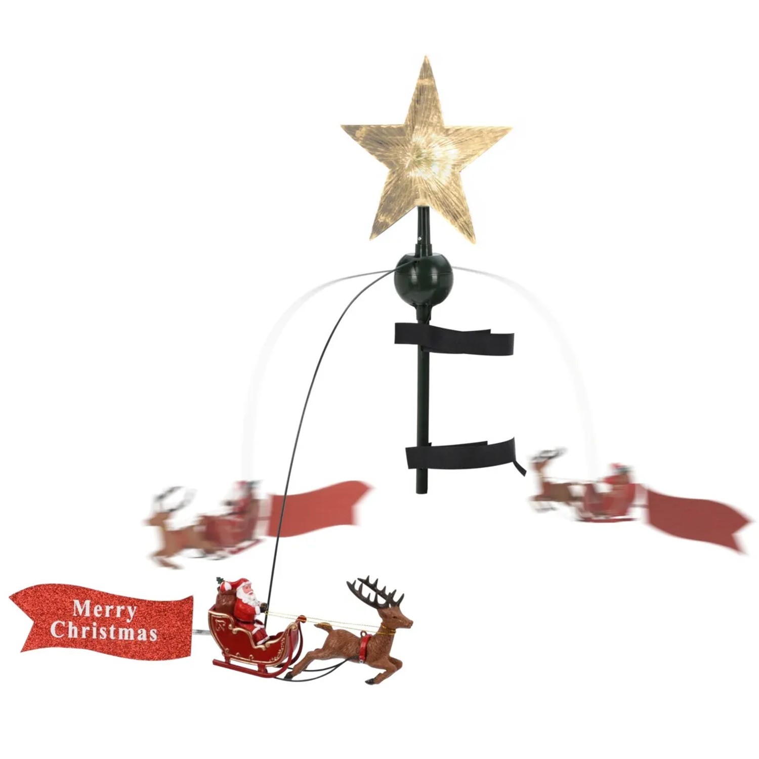 Weihnachtsbaumstern Gold – 20 Cm Spitze, Aus Kunststoff, Festlicher Baumschmuck